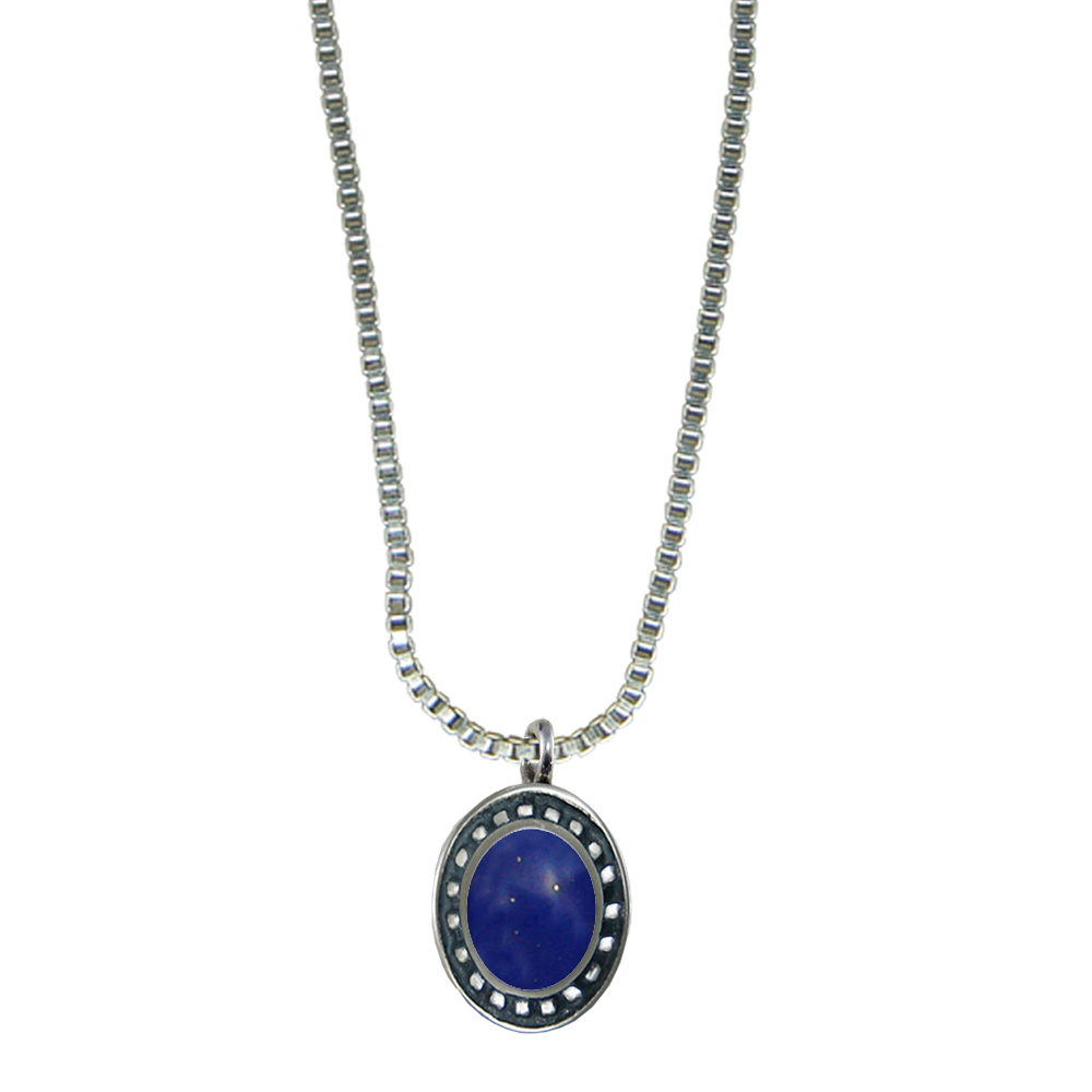 Sterling Silver Little Lapis Lazuli Pendant Necklace